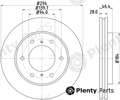 Nisshinbo ND3009K — Brake Disc