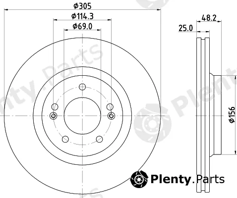 Nisshinbo ND6120K — Brake Disc
