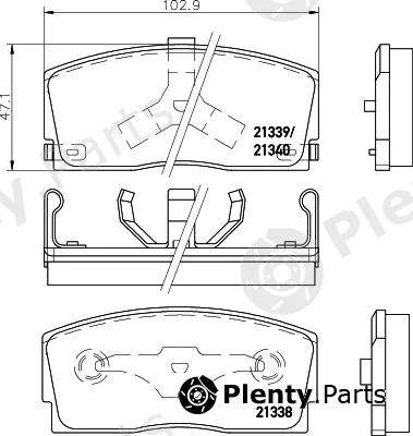 Nisshinbo NP1143 — Brake Pad Set, disc brake