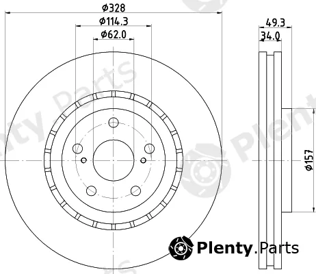 Nisshinbo ND1152K — Brake Disc