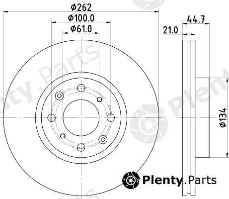 Nisshinbo ND8045 — Brake Disc