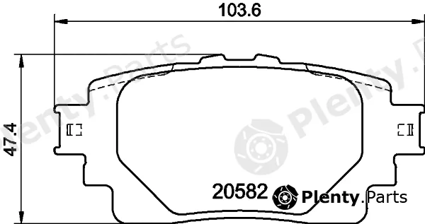 Nisshinbo NP1171 — Brake Pad Set, disc brake
