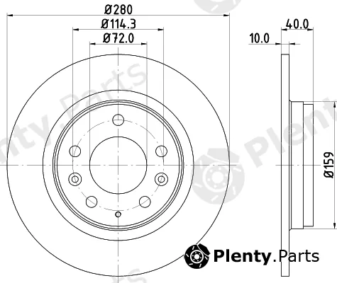 Nisshinbo ND5014 — Brake Disc