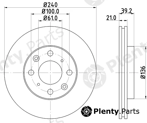 Nisshinbo ND8022 — Brake Disc