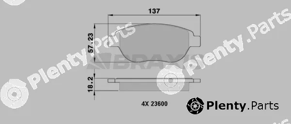 Braxis AA0013 — Brake Pad Set, disc brake