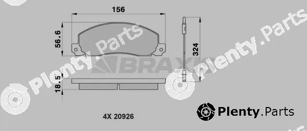 Braxis AB0200 — Brake Pad Set, disc brake