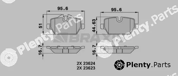 Braxis AA0269 — Brake Pad Set, disc brake