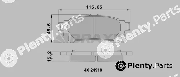 Braxis AA0385 — Brake Pad Set, disc brake