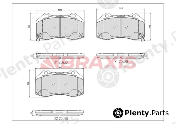 Braxis AA0746 — Brake Pad Set, disc brake