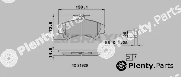 Braxis AB0054 — Brake Pad Set, disc brake