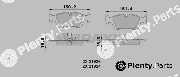 Braxis AA0427 — Brake Pad Set, disc brake