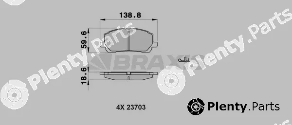 Braxis AB0408 — Brake Pad Set, disc brake