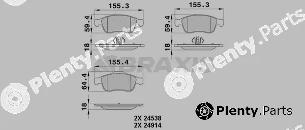 Braxis AA0060 — Brake Pad Set, disc brake