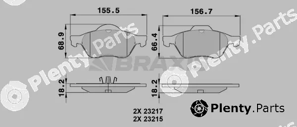 Braxis AA0080 — Brake Pad Set, disc brake