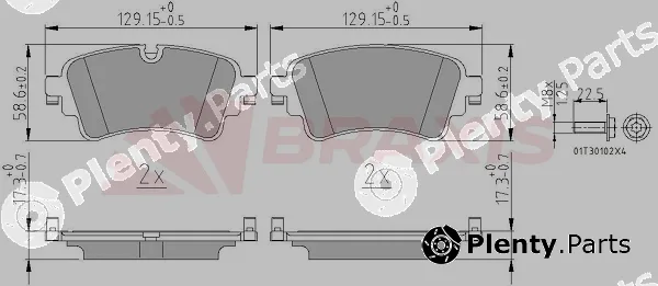 Braxis AA0664 — Brake Pad Set, disc brake