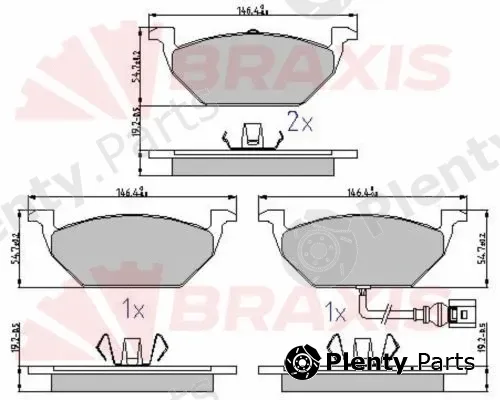 Braxis AA0627 — Brake Pad Set, disc brake