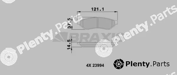 Braxis AA0488 — Brake Pad Set, disc brake