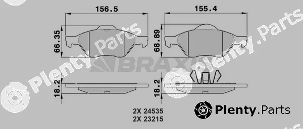 Braxis AA0026 — Brake Pad Set, disc brake
