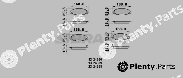Braxis AB0360 — Brake Pad Set, disc brake