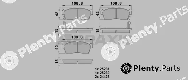 Braxis AA0395 — Brake Pad Set, disc brake