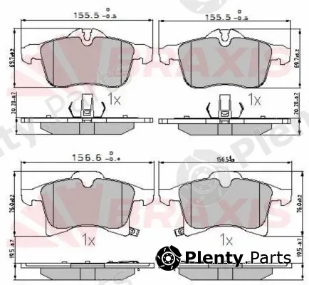 Braxis AA0604 — Brake Pad Set, disc brake