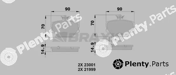 Braxis AB0013 — Brake Pad Set, disc brake