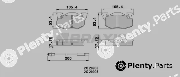 Braxis AB0011 — Brake Pad Set, disc brake