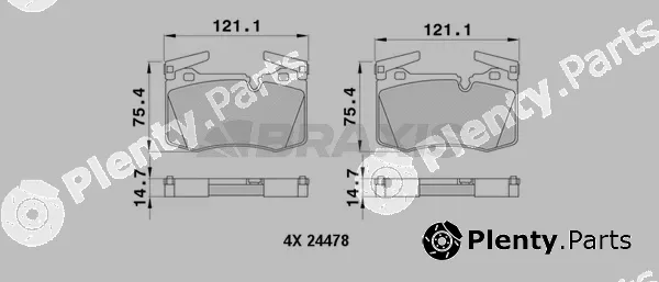 Braxis AA0386 — Brake Pad Set, disc brake