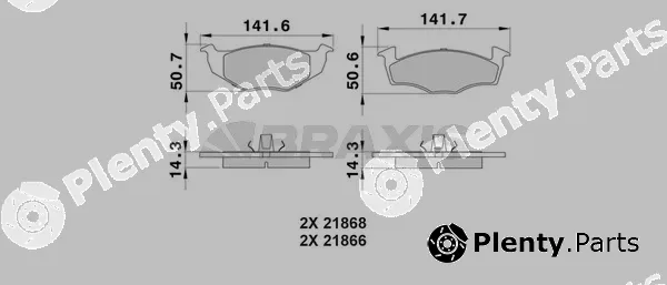 Braxis AA0018 — Brake Pad Set, disc brake