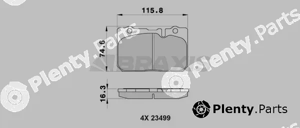 Braxis AB0487 — Brake Pad Set, disc brake