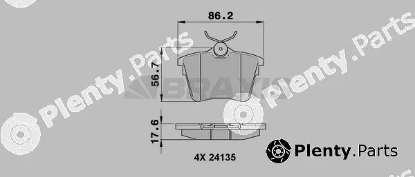 Braxis AA0105 — Brake Pad Set, disc brake