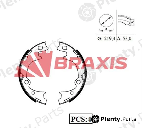 Braxis AC0094 — Brake Shoe Set