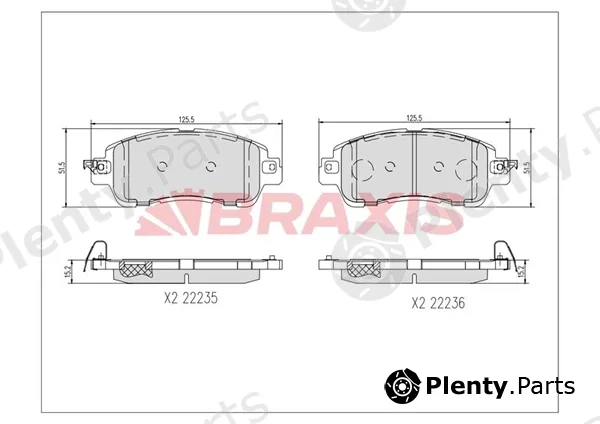 Braxis AA0730 — Brake Pad Set, disc brake