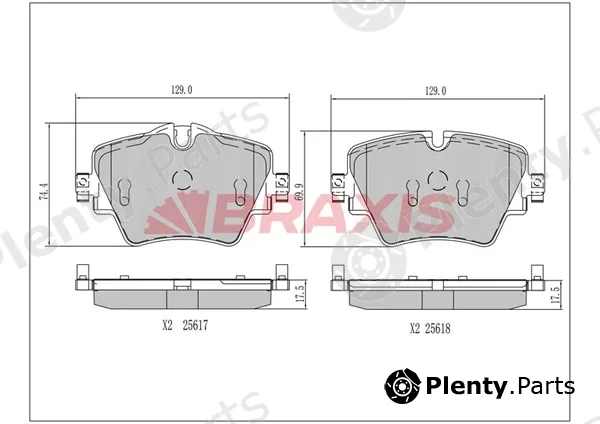 Braxis AA0754 — Brake Pad Set, disc brake
