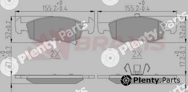 Braxis AA0612 — Brake Pad Set, disc brake