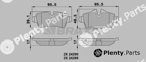 Braxis AA0101 — Brake Pad Set, disc brake