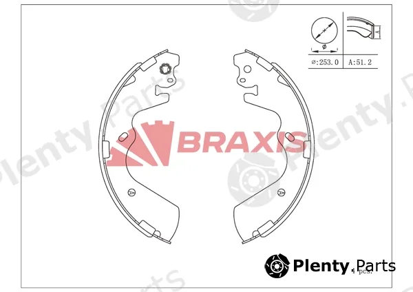 Braxis AC0217 — Brake Shoe Set