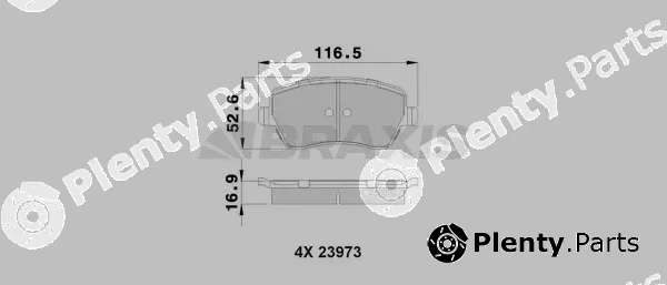 Braxis AB0006 — Brake Pad Set, disc brake