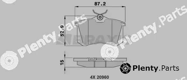 Braxis AA0016 — Brake Pad Set, disc brake