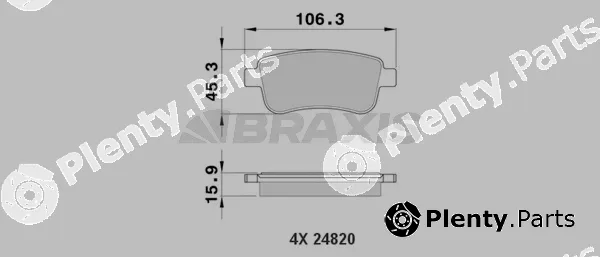 Braxis AA0087 — Brake Pad Set, disc brake