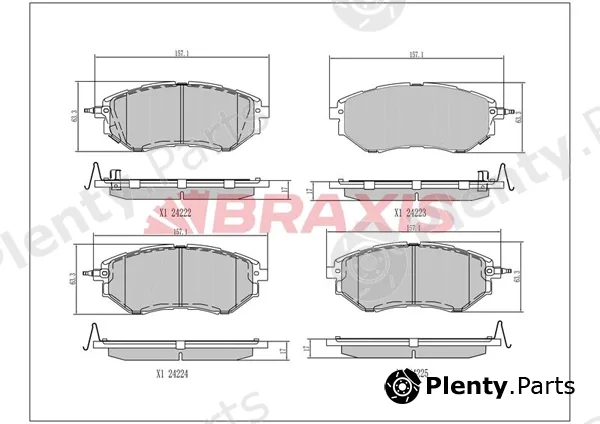 Braxis AA0381 — Brake Pad Set, disc brake