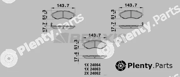 Braxis AB0447 — Brake Pad Set, disc brake