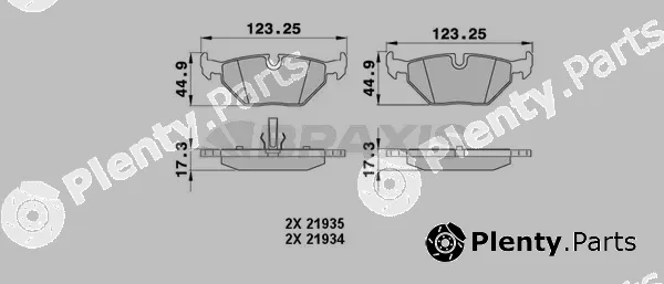 Braxis AA0056 — Brake Pad Set, disc brake