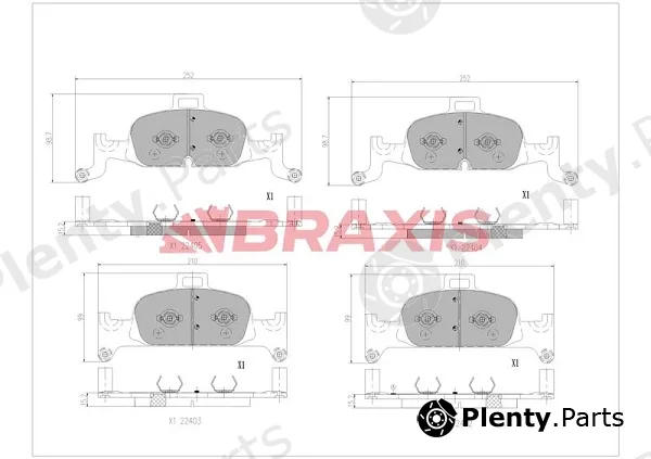 Braxis AA0773 — Brake Pad Set, disc brake
