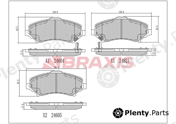 Braxis AA0691 — Brake Pad Set, disc brake