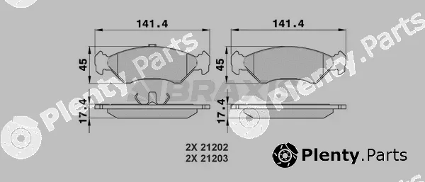 Braxis AA0027 — Brake Pad Set, disc brake