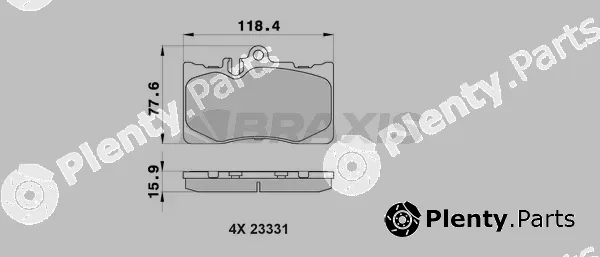 Braxis AB0468 — Brake Pad Set, disc brake