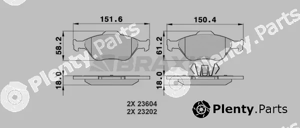 Braxis AA0008 — Brake Pad Set, disc brake