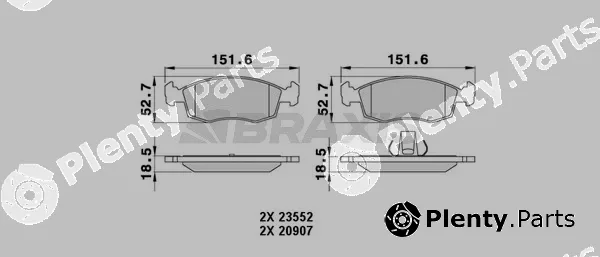 Braxis AA0061 — Brake Pad Set, disc brake