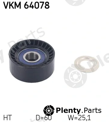 SKF VKM64078 — Tensioner Pulley, V-ribbed belt